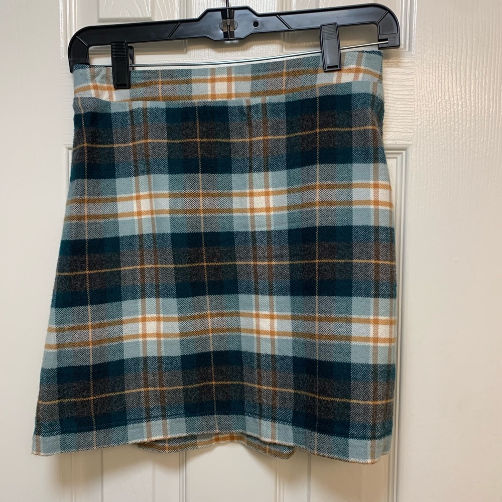 AE Plaid pull-on mini skirt